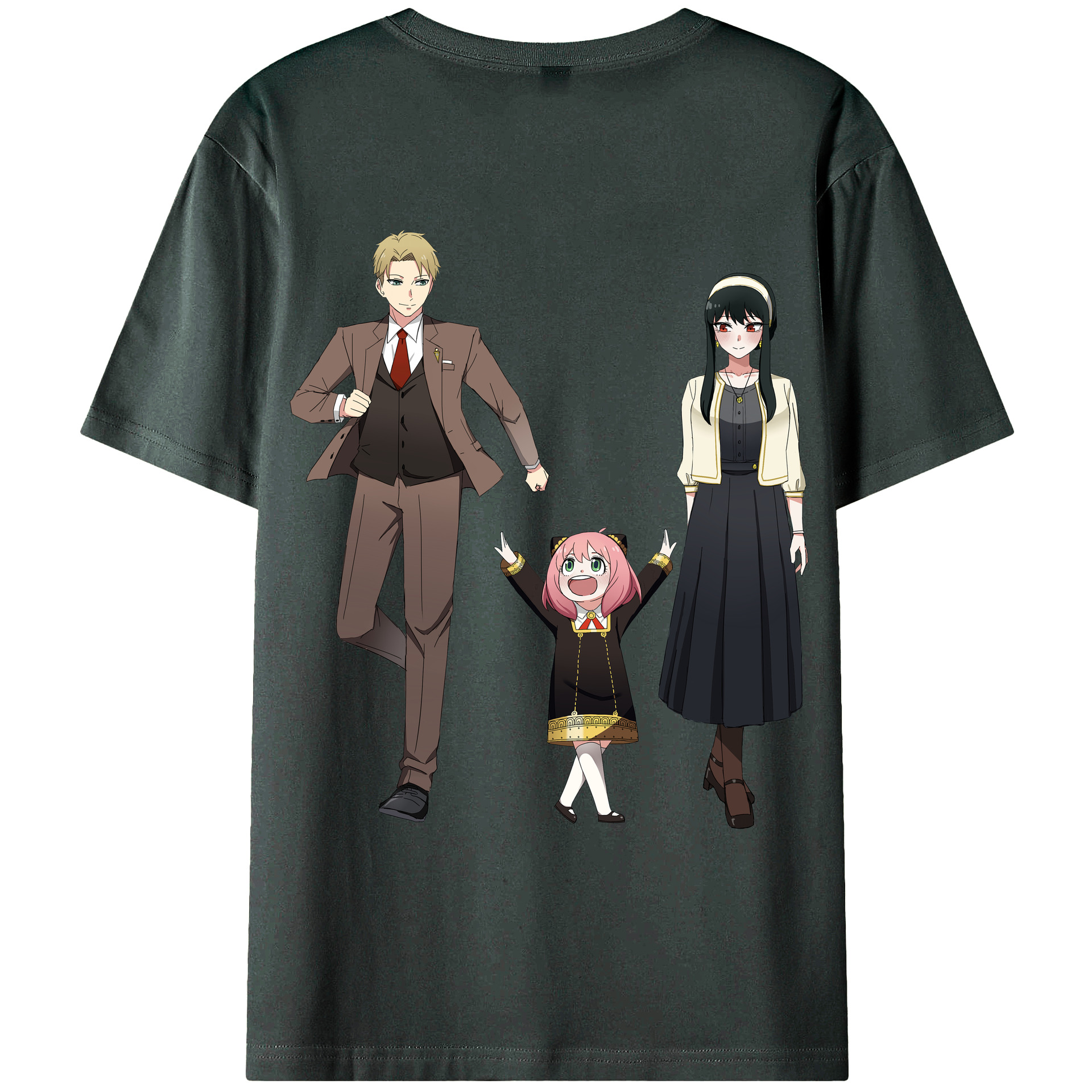 （画像用） SPY×FAMILY间谍家家酒 綿100％ メンズ半袖Tシャツ（バックプリント） 通気性